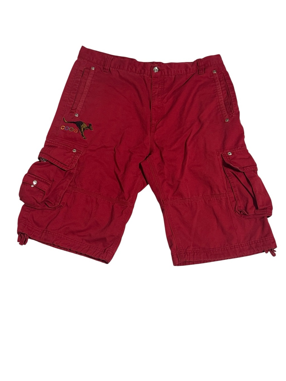 VTG Coogi Australia Men’s Baggy Cargo Shorts Size 38 Y2K Red Embroidered Logo